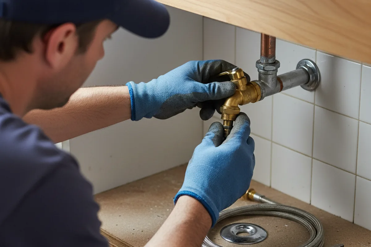 Shutoff valve and fitting work during Well Pump Repair in Dell Rapids